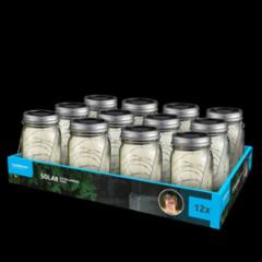 LED Solar-Gartenglaslampe